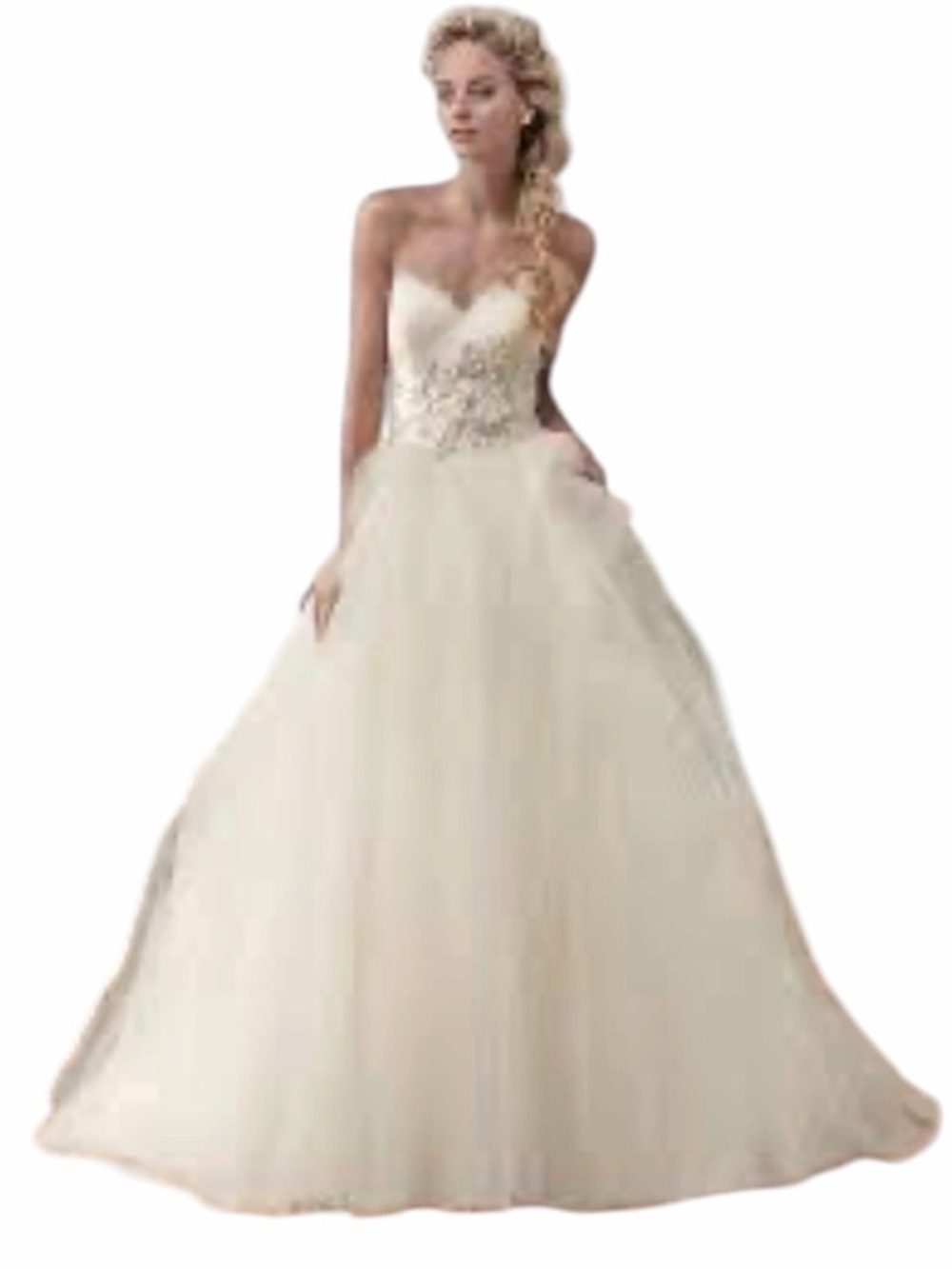 Maggie Sottero Aracella Wedding Gown Bridal Dress 12 Ivory Lace Tulle Beading